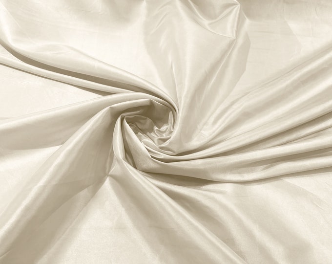 Solid Taffeta Fabric/ Taffeta Fabric By the Yard/ Apparel, Costume, Dress, Cosplay, Wedding. Ivory