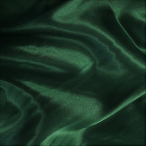 Hunter Green Light Weight Charmeuse Satin Fabric for Wedding Dress 60&quot; inches wide sold by The Yard.