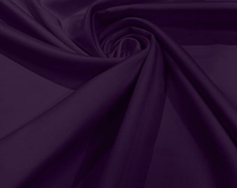 Light Plum - Matte L'Amour Satin (Peau de Soie) Duchess Fabric Bridesmaid Dress 58"-60" Wide/Costume/wedding.