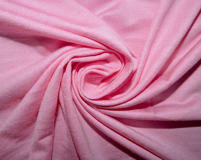 Pink 58/60" Wide  Cotton Jersey Spandex Knit Blend 95% Cotton 5 percent Spandex/Stretch Fabric/Costume