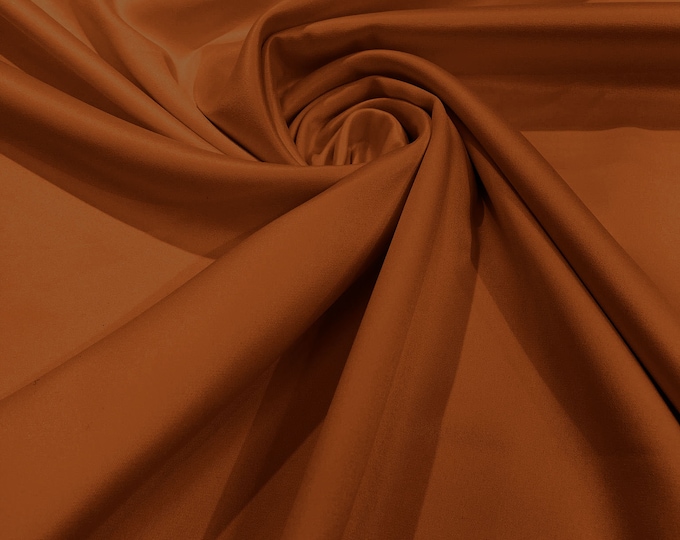 Cinnamon - Matte L'Amour Satin (Peau de Soie) Duchess Fabric Bridesmaid Dress 58"-60" Wide/Costume/wedding.