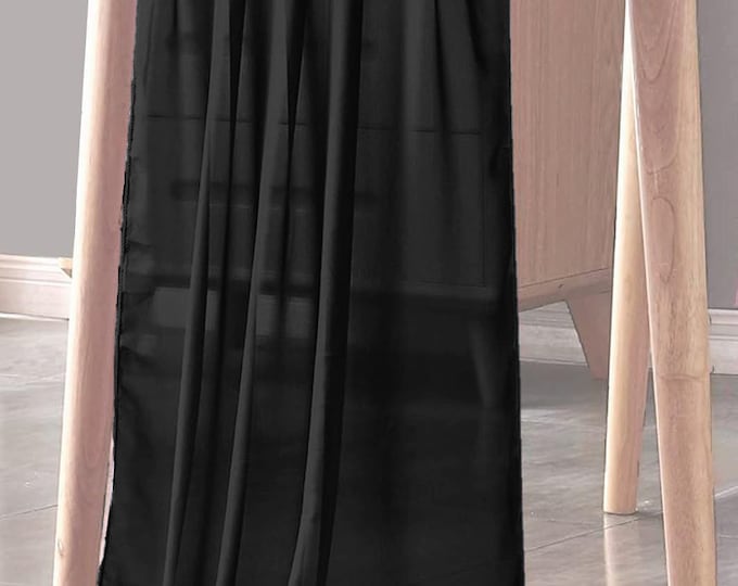 Black - Chiffon Sheer Table Runner for Wedding, Decorations for Birthday Parties, Banquets, Engagements.