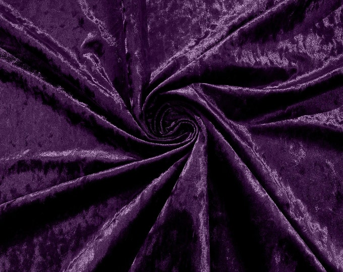 Purple Stretch Crushed Velvet Fabric/58 Inches Wide/Cosplays.