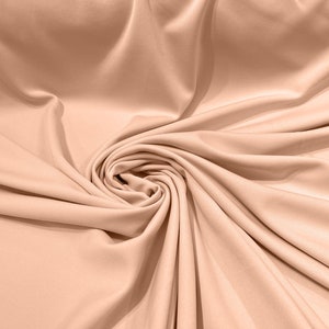 Peach 59/60&quot; Wide 100% Polyester Wrinkle Free Stretch Double Knit Scuba Fabric/cosplay/costumes.