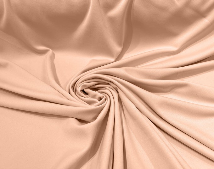 Peach 59/60" Wide 100% Polyester Wrinkle Free Stretch Double Knit Scuba Fabric/cosplay/costumes.