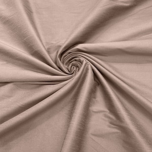 Tessuto di seta finta Dupioni in poliestere blush/largo 55&quot;/tessuto da sposa/arredamento per la casa.