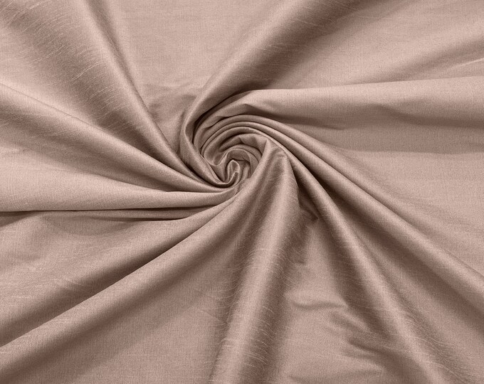 Blush Polyester Dupioni Faux Silk Fabric/ 55” Wide/Wedding Fabric/Home Decor.