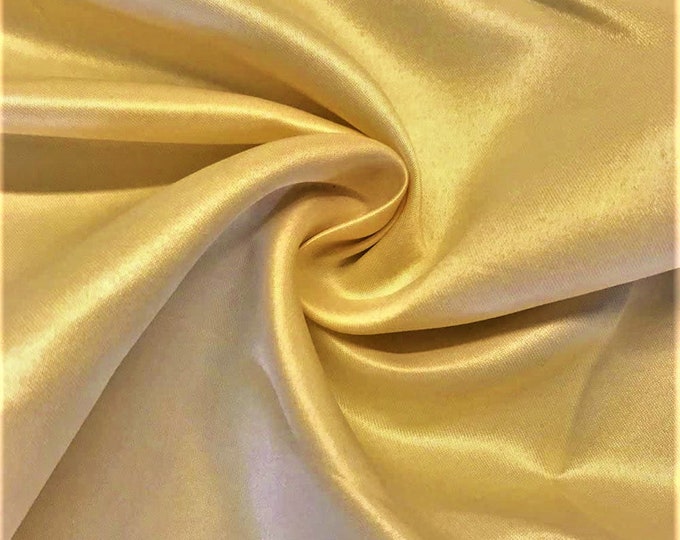 Banana yellow Matte Satin (Peau de Soie) Duchess Fabric Bridesmaid Dress 58"-60" Wide Sold By The Yard.