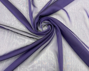 Chiffon Two Tone Sheer Fabric, by The Yard - Navy Blue