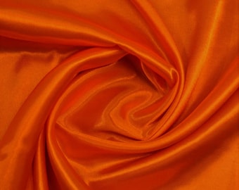 Burnt Orange  Light Weight Charmeuse Satin Fabric for Wedding Dress 60" inches wide sold by The Yard.
