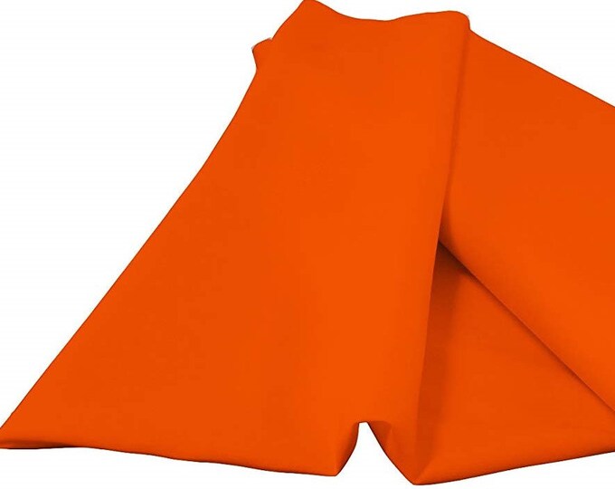 Orange 60" Wide 100% Polyester Spun Poplin Fabric Sold By The Yard.