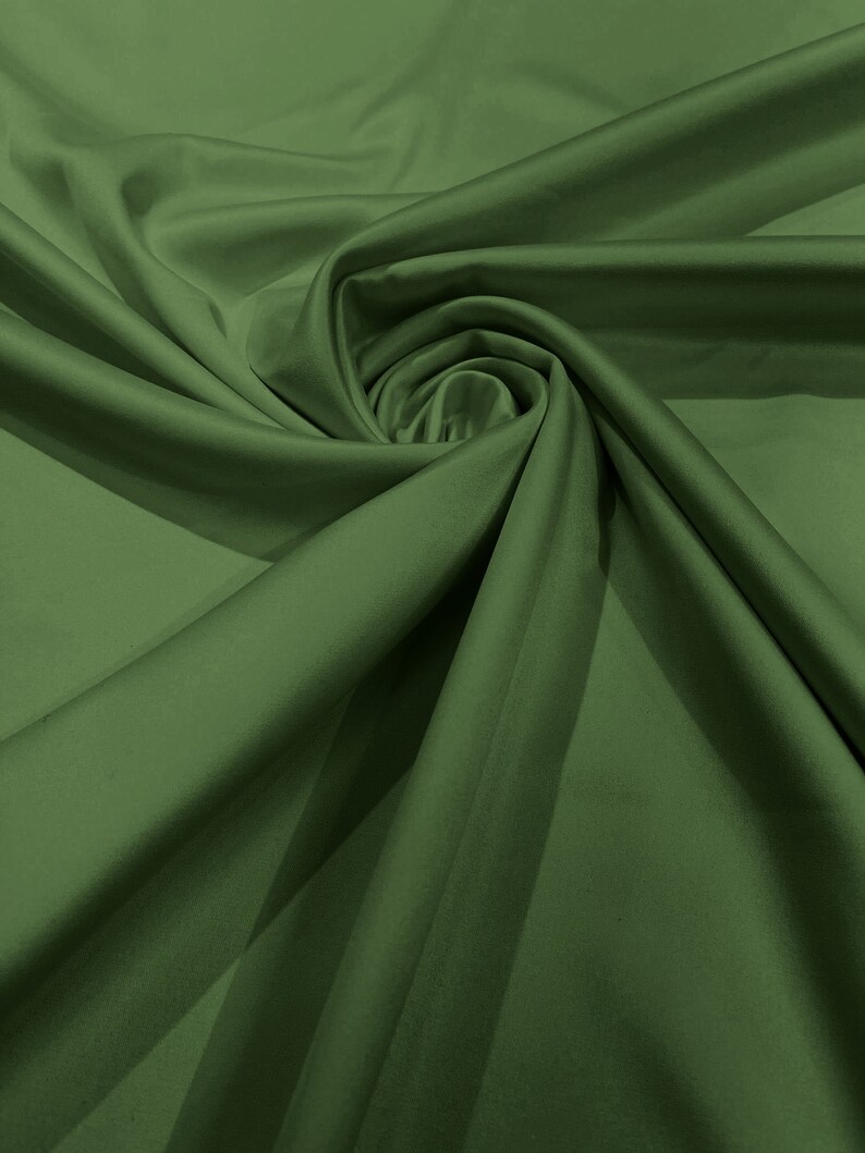 Sage Matte Light Sage Matte Lamour Satin Fabric (peau De Soie) Duchess Bridesmaid ...