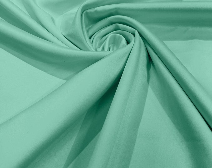 Ice Mint Green - Matte L'Amour Satin (Peau de Soie) Duchess Fabric Bridesmaid Dress 58"-60" Wide/Costume/wedding.