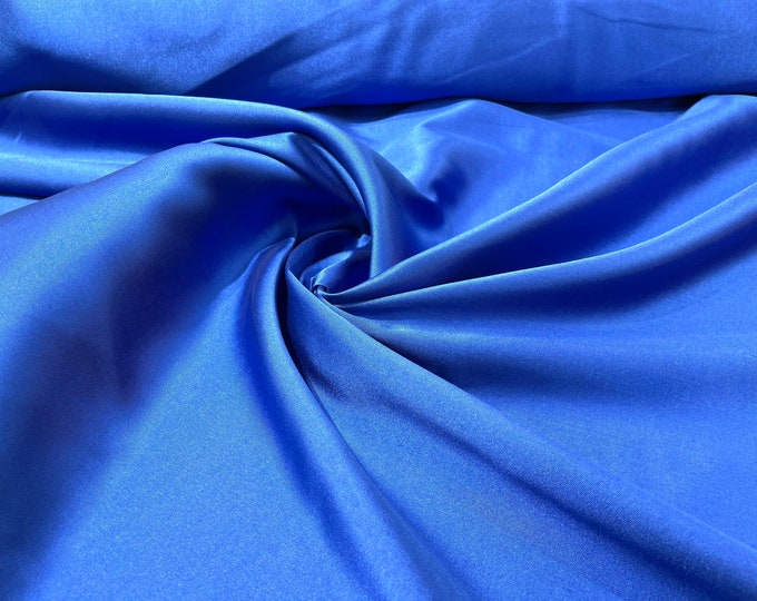 Royal Blue 58" Poly Mikado Taffeta Fabric, Classic, Sold By The Yard.