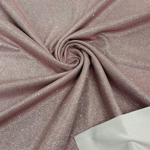 Blush Pink Stretch glitter shimmer 58” wide-Glimmer-Sparkling Fabric-Prom-Nightgown-Sold by the yard.