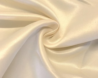 Ivory Matte (Peau de Soie) Duchess Satin 58" Wide Fabric.
