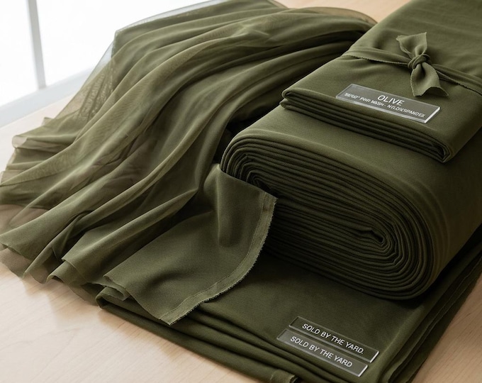 Olive Stretch Power Mesh Fabric 60” Wide | Sheer Nylon Spandex Mesh by Yard | Activewear, Lingerie & Dancewear Fabric