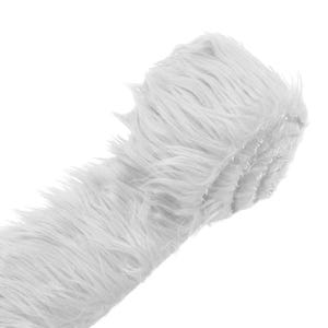 Weißer Langer Flor Weicher Kunstpelz Stoff STRIP für Anzug, Cosplay Kostüm, Foto Prop, Zierde, Dekokissen, Basteln.