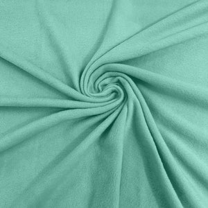 Ice Mint Solid Polar Fleece Fabric Anti-Pill 58&quot; Wide Sold by The Yard.
