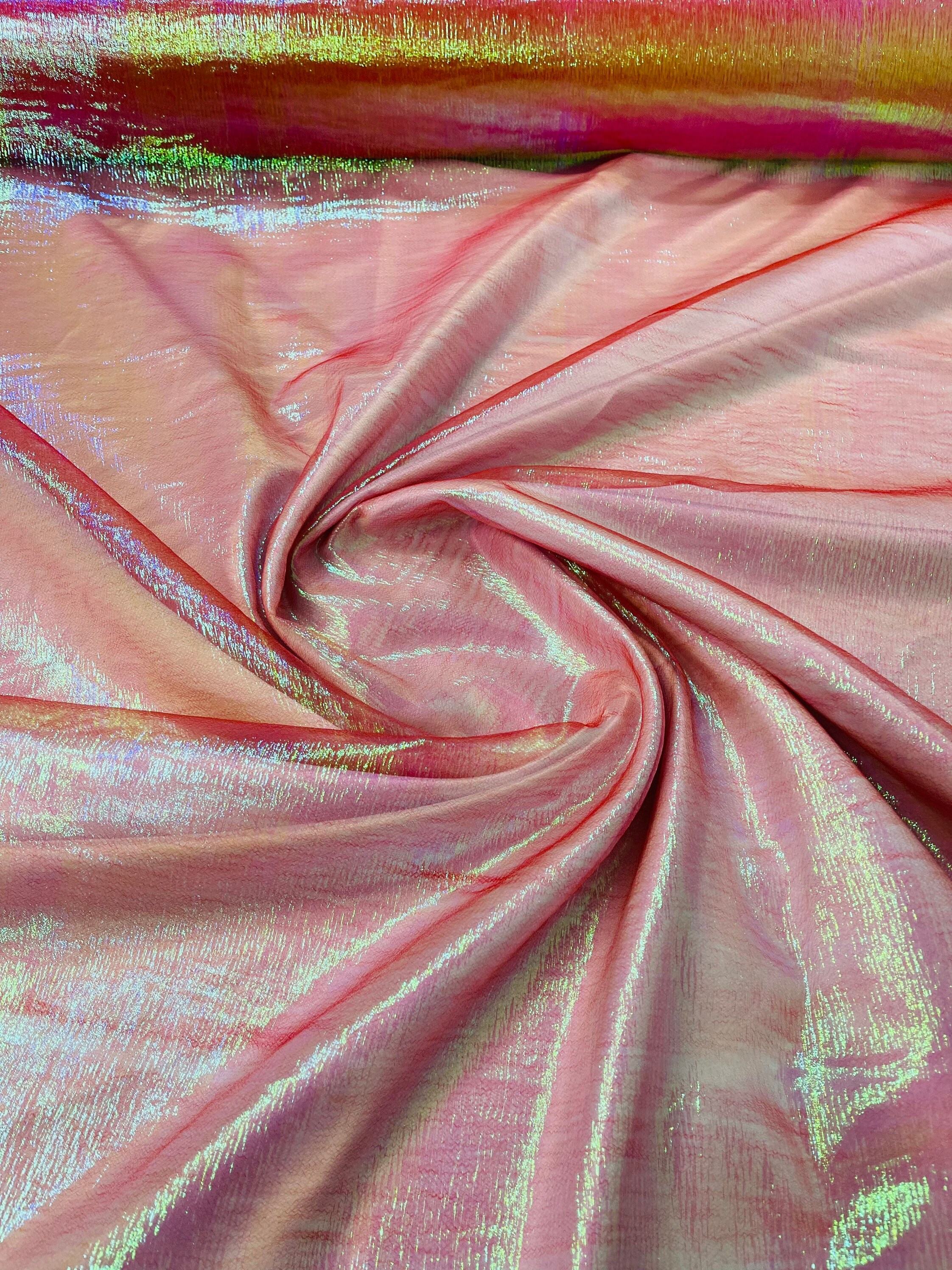 Red Crush Iridescent Shimmer Organza Fabric 45” Wide, Sells by The