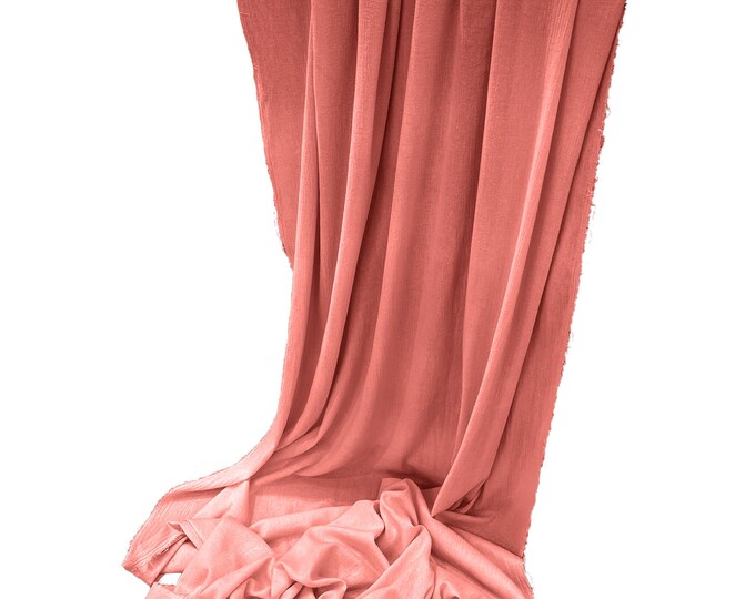 Coral - Cotton Gauze Sheer Table Runner for Wedding, Decorations for Birthday Parties, Banquets, Engagements.