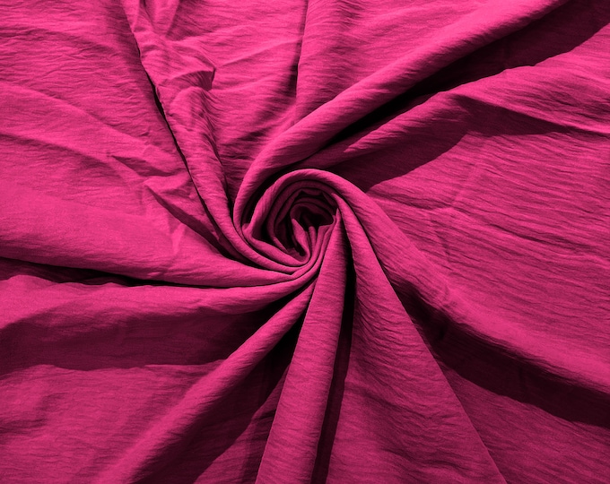Berry Pink Air Flow Polyester Fabric for Dresses, 2 way stretch, Tops, Bottoms, Shawl, Scarf, Costumes, Crafts.