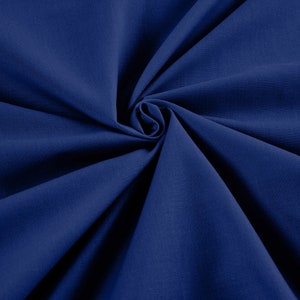 Royal Blue - 58-59&quot; Wide Premium Light Weight Poly Cotton Blend Broadcloth Fabric Sold By The Yard.