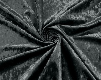 Charcoal Crushed Velvet Fabric/58 Inches Wide/Cosplays.