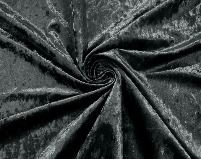 Charcoal Stretch Crushed Velvet Fabric/58 Inches Wide/Cosplays.