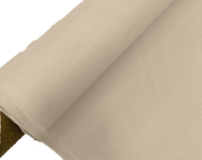 Dirty Blush Hard Net Tulle Crinoline Fabric/Petticoat Fabric/54" Wide/Stiff Netting Fabric is Traditionally used to give Volume to Dresses.