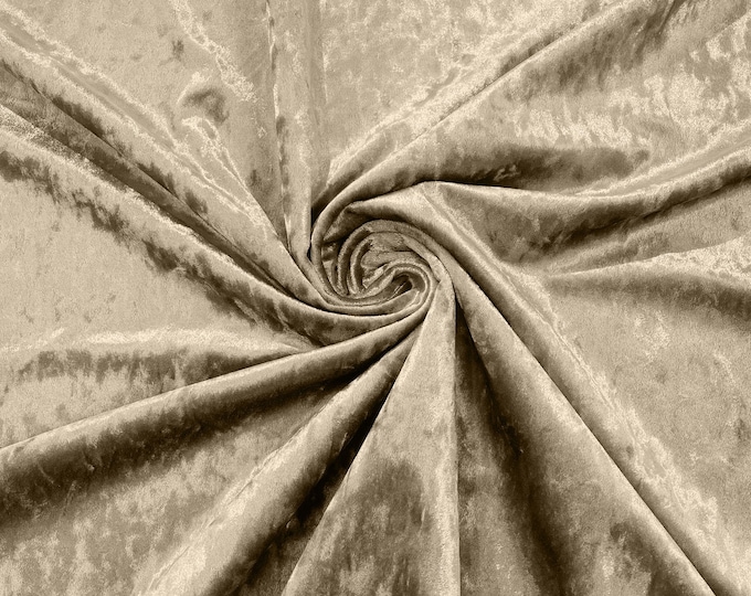 Bone Stretch Crushed Velvet Fabric/58 Inches Wide/Cosplays.