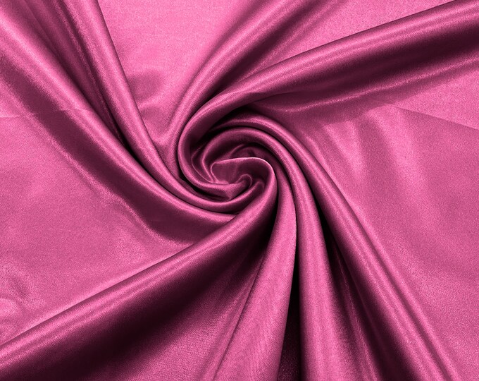 Fuchsia Crepe Back Satin Bridal Fabric Draper/Prom/Wedding/58" Inches Wide Japan Quality.