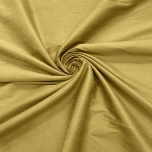 Tessuto di seta finta Dupioni in poliestere oro / 55&quot; di larghezza/tessuto da sposa/arredamento per la casa.