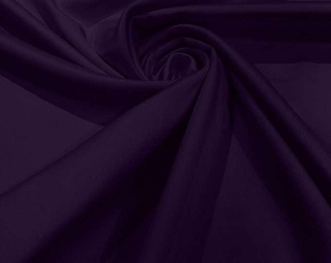 Plum - Matte L'Amour Satin (Peau de Soie) Duchess Fabric Bridesmaid Dress 58"-60" Wide/Costume/wedding.