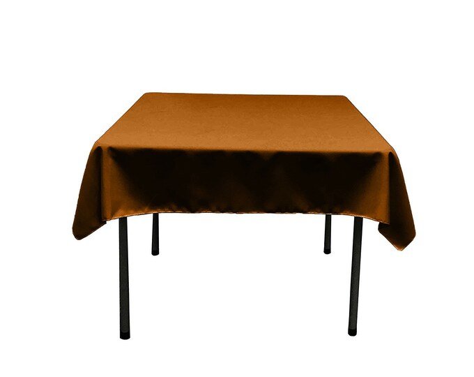 Cinnamon Square Polyester Poplin Table Overlay - Diamond. Choose Size Below