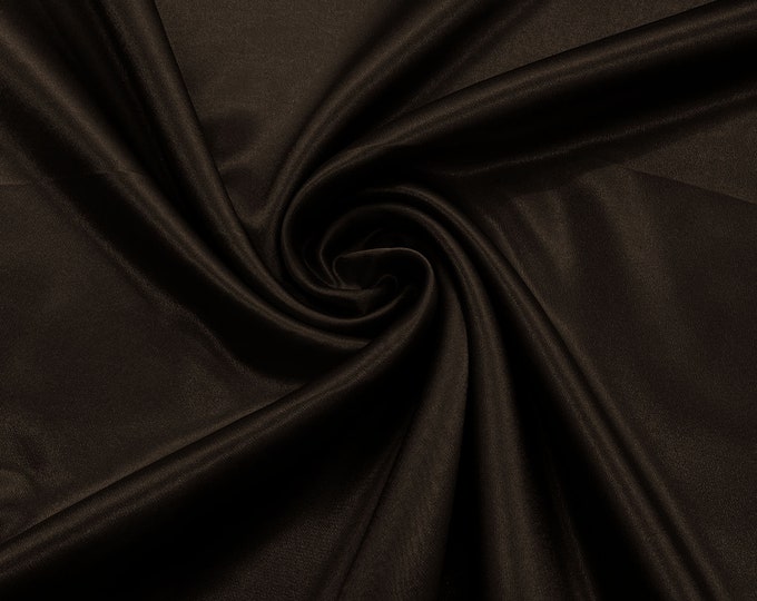 Chocolate Crepe Back Satin Bridal Fabric Draper/Prom/Wedding/58" Inches Wide Japan Quality.
