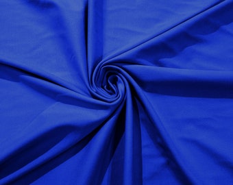 Royal Blue Stretch Ponte De Roma 320 GSM Knit Poly Rayon Fabric by the Yard.