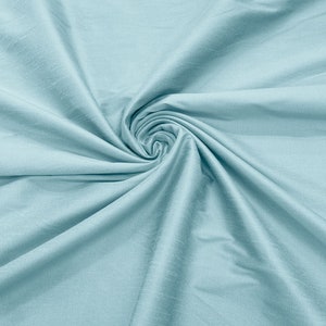 Tessuto di seta finta Dupioni in poliestere azzurro / 55&quot; di larghezza/tessuto da sposa/arredamento per la casa.