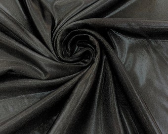 Black Foggy Foil All Over Foil Metallic Nylon Spandex 4 Way Stretch/58 Inches Wide/Costplay/