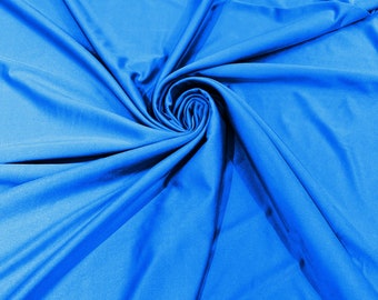 Turquoise Shiny Spandex Fabric 58" Wide| 4-Way Stretch Nylon, Swim & Costume.