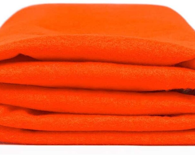 Acrylic Craft Felt Fabric by The Yard 72" Wide - Neon Orange