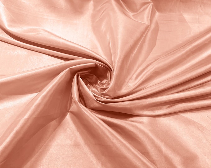Solid Taffeta Fabric/ Taffeta Fabric By the Yard/ Apparel, Costume, Dress, Cosplay, Wedding. Peach