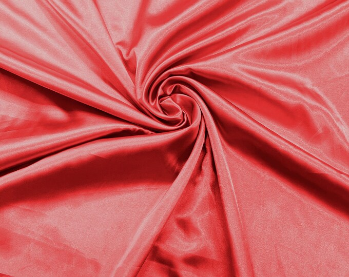 Dolce Pink Light Weight Silky Stretch Charmeuse Satin Fabric/60" Wide/Cosplay.