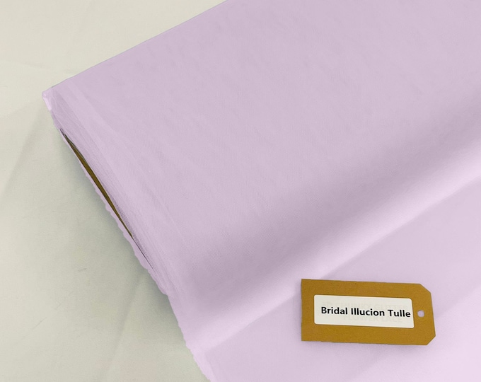 Lilac - Bridal Illusion Tulle 108"Wide X 50 Yards Polyester Premium Tulle Fabric Bolt, By The Roll.