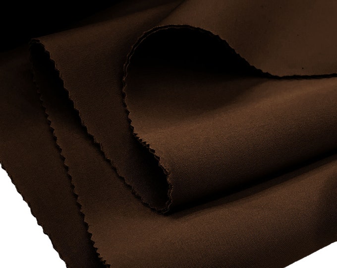 Brown Neoprene Scuba Super Techno Fabric-2mm Thick-Solid Colors Collection-Sold by the Yard.