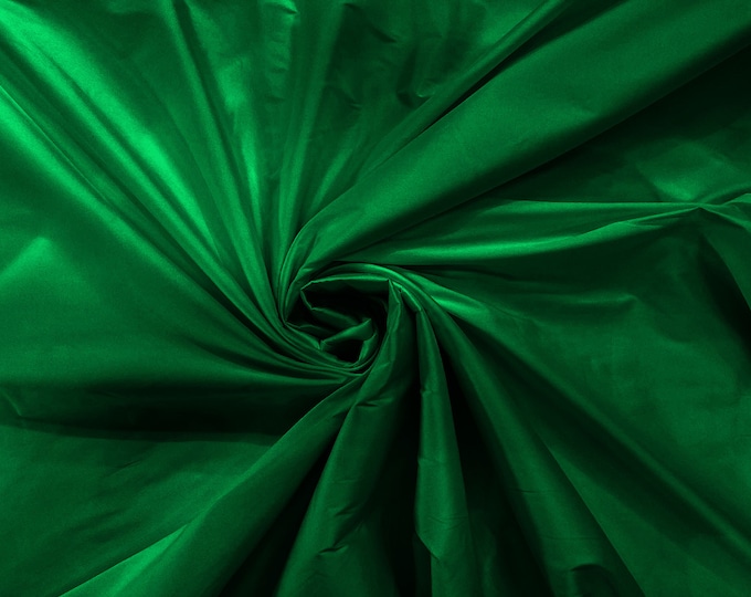 Kelly Green 100% Polyester Imitation Silk Taffeta Fabric 55" Wide/Costume/Dress/Cosplay/Wedding.