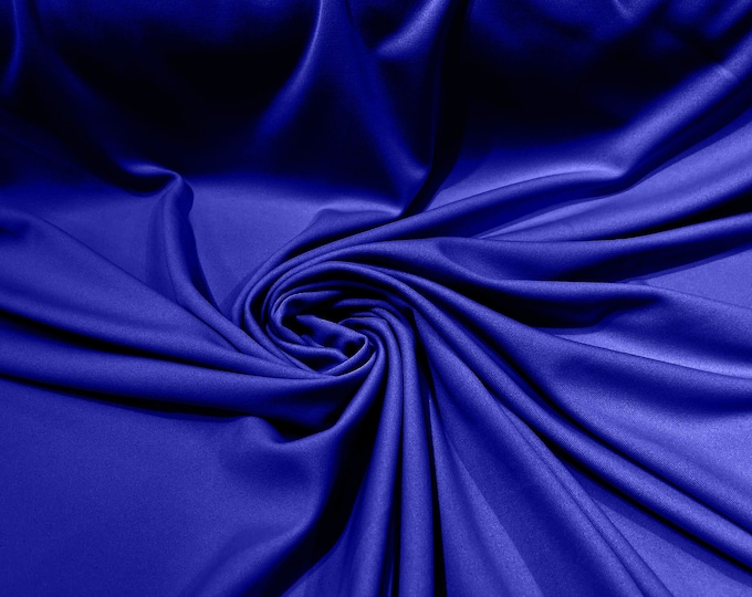 Royal Blue 59/60" Wide 100% Polyester Wrinkle Free Stretch Double Knit Scuba Fabric/cosplay/costumes.