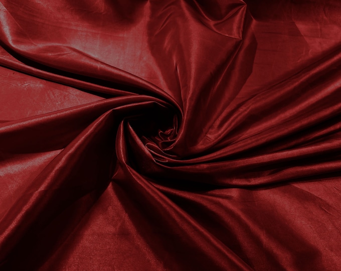 Solid Taffeta Fabric/ Taffeta Fabric By the Yard/ Apparel, Costume, Dress, Cosplay, Wedding. Cherry Red