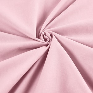 Pink - 58-59&quot; Wide Premium Light Weight Poly Cotton Blend Broadcloth Fabric Sold By The Yard.