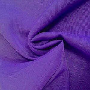 Purple 58/60&quot; Wide 100% Polyester Soft Light Weight, Sheer, See Through Chiffon Fabric Sold By The Yard.